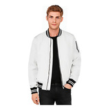 Chaqueta Bomber Blanca || Bomber Cazadora Hombre