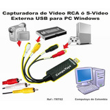 Capturadora Video Audio Usb Easycap Svideo-mac/rca Laptop Pc