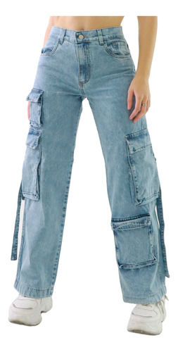 Cargo Mom/vintage Recto Jean Mujer - Talles Grandes