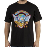 Fea Camiseta Para Hombre Van Halen 1984 Tour Of The World,ne