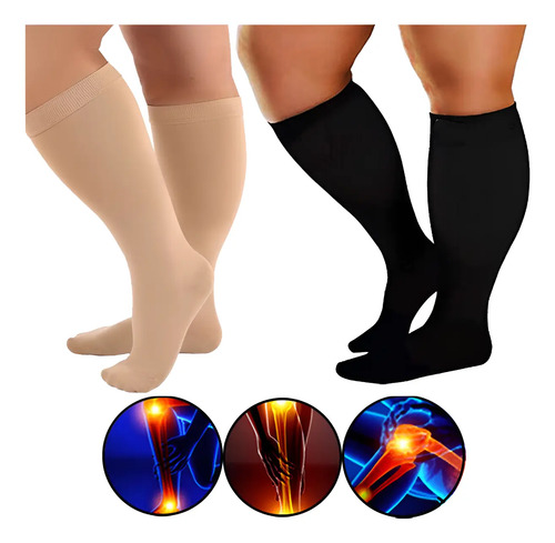 Calcetas Altas Medias Compresión Tallas Extra Grande 1 Par F | MercadoLibre