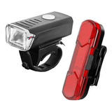 Juego De Linternas Led Para Bicicleta Recargables Stop