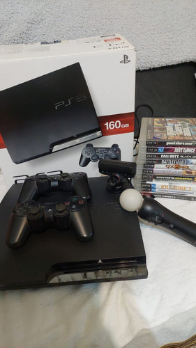 Sony Playstation 3 Slim Impecable + 2 Joystick + 11 Juegos