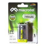 Batería Recargable 9v 290 Mah Macrotel