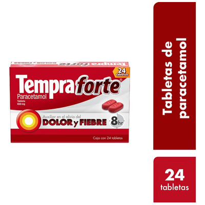 Tempra Forte Tabletas 650 Mg, 24 Tabletas | Envío gratis