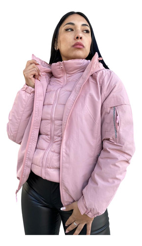 Campera 2 En 1 Mujer, Rompeviento, Inflable , Hhp Importada.
