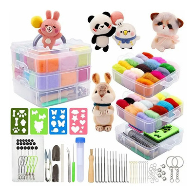 Kit de Fieltro con Aguja y 36 Colores de Lana Itinerante, 108 Piezas | Envío gratis