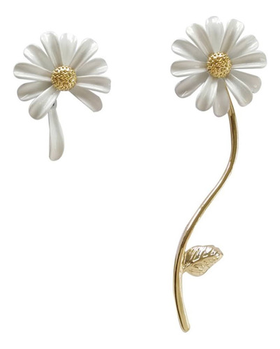 Aretes Flor Margarita Joyas Regalo