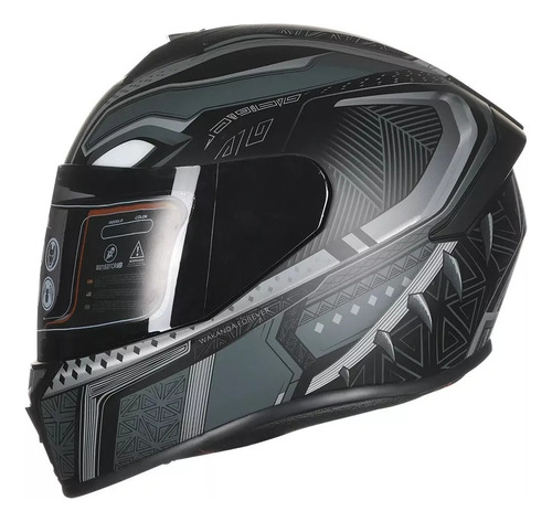 Casco Integral Moto Edge Marvel Black Panther  Motos.shop