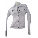 Chaqueta En Jean Blanca Para Dama