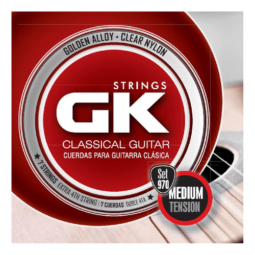 Encordado Gk Guitarra Clásica Criolla 970 4ta Adicional