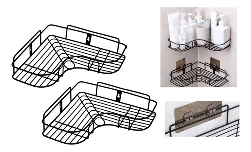 Pack 2 Organizadores Ducha Baño Repisa Esquinero