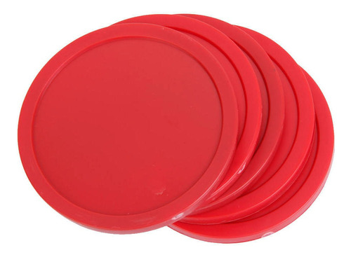 4pcs Discos De Air Hockey Tabla Mesa Arcada Juego 82mm Rojo