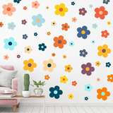 288 Pegatinas De Pared Y2k Con Flores Lindas, Coloridas Y Fl