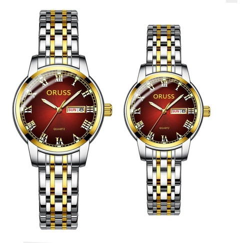 Reloj Para Hombre Mujer Calendario Pareja Regalo 2 Piezas