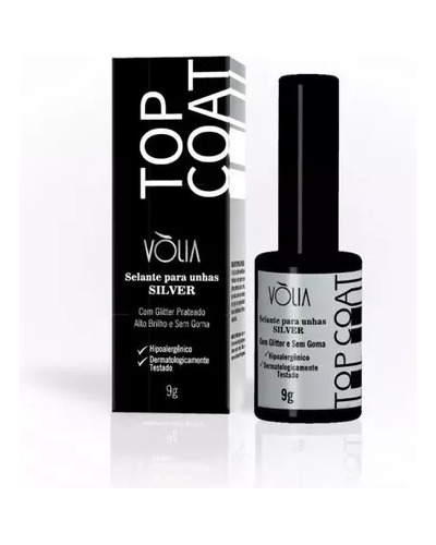 Top Coat Selante Volia Glitter Silver 9g Full