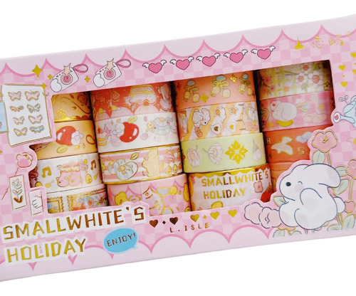 Washi Tapes Cinta Decorativa Small White's 20 Piezas