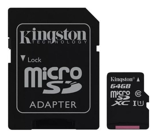 Tarjeta De Memoria Con Adaptador Kingston Sd 64gb