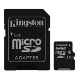 Tarjeta De Memoria Con Adaptador Kingston Sd 64gb
