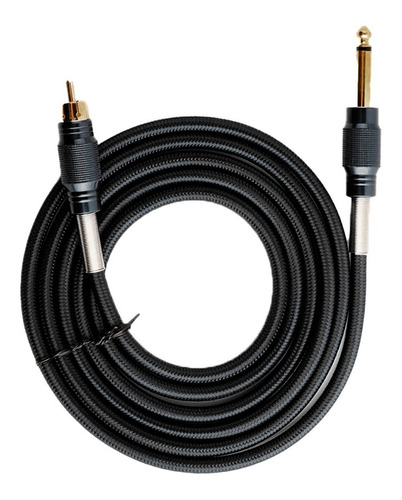 Cable Rca Para Máquina De Tatuar Trenzado / Reforzado Color Negro