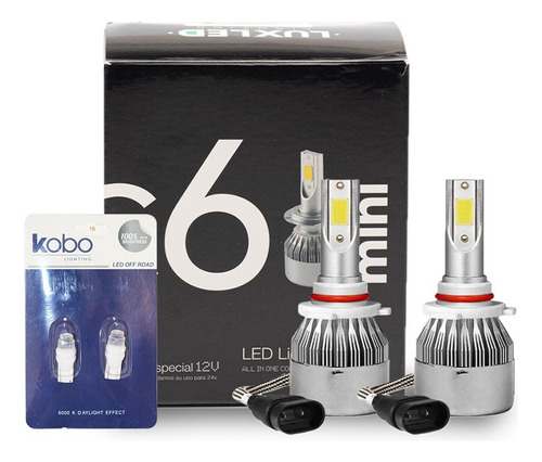 Kit Lamparas Luz Cree Led C6 Mini H3 H7 H11 20.000 Lumens