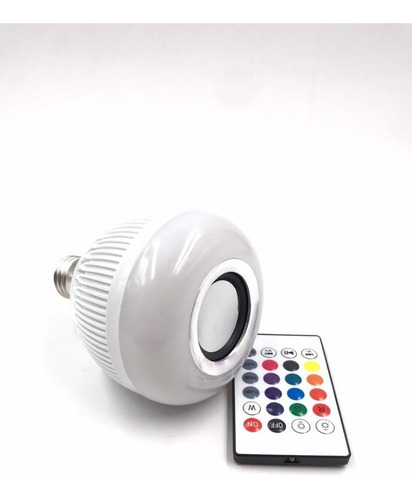 Lâmpada Luz Led Rgb Bluetooth Caixa Som + Controle 110v/220v