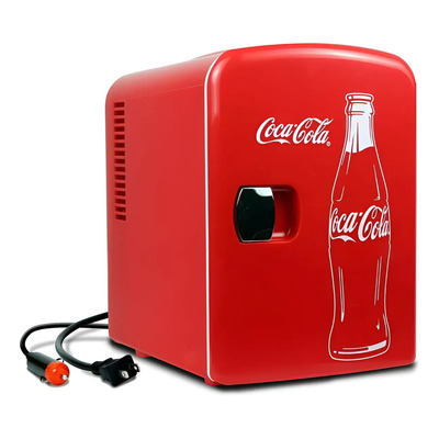 Mini Refri Coca Cola 6 Latas 4l Portable Conexión 110v/12v Rojo