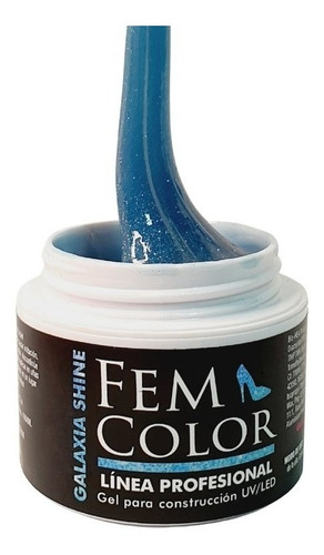 Gel Uv Led Fem Color Galaxia Shine 30g Construccion Uñas Lfm