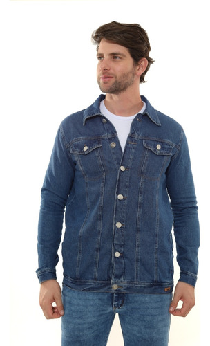 Jaqueta Jeans Masculino Blue Demim Premium