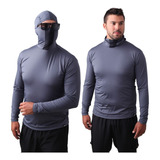 Camisa Ninja Proteção Uv50+ Protege À Inseto Cinza Chumbo 