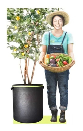 Maceta Tela Geotextil 80 Litros Gigante Arboles 2x1 Cultivo