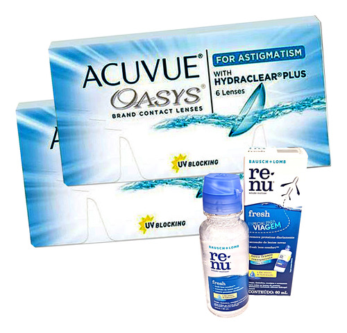 Lente De Contato Oasys Tórica Astigmatismo  02 Caixas