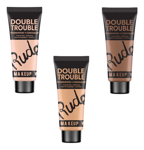 Kit Bases De Maquillaje Con Corrector X3 Rude Cosmetics