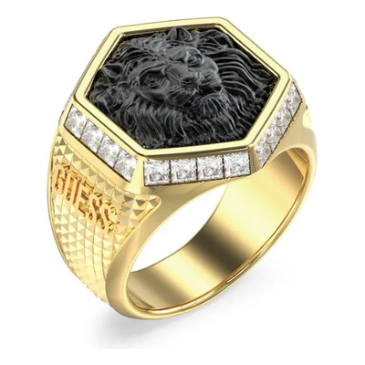 Anillo Guess Lion King Hombre Dorado Leon Dorado 60 | Meses sin interés