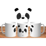 Taza - Tazón De Ceramica Sublimada Osos Escandalosos: Panda
