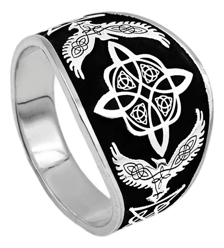 Anillo Nudo De Brujas Celta Caballero Curado Plata 925