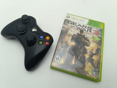 Combo Control Xbox 360 Inalámbrico Y Gears 3 