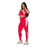 Roupa De Ginástica Feminino Calça Sem Transparência Top Bojo