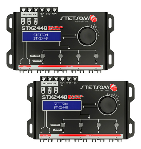 Kit 2 Processador Áudio Digital Stetsom 2448 Stx2448