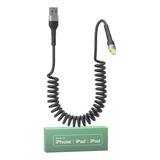 Cable Lightning En Espiral Para Apple Carplay, Cable Usb A L