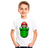 Camiseta Camisa Jogo Super Mario Blusa Moleton Infantil34