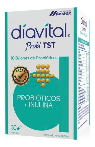 Maver Diavital Probi Tst 10 Billones Probióticos 30 Cápsulas Sabor Sin Sabor