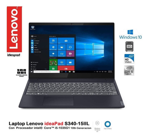 Lenovo S340-15iil  Core I5-1035g1  12gb 512gb+1tb 15.6hd W10