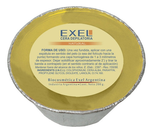 Cera Depilatoria Corporal Elastica Profesional Exel 200 Gr