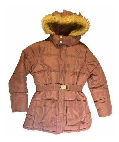 Campera Inflable Mujer Bordo Talle S Con Polar Adentro Elv