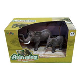 Playsets Animal World Elefante Pack X 2 Color Gris Oscuro