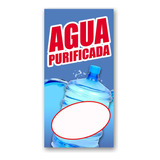 Pendón Publicitario Agua Purificada | 70cmx35cm | Ofertapyme