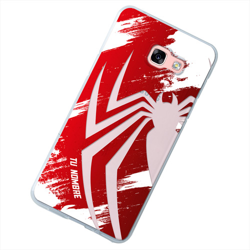 Funda Para Galaxy Spiderman Logo Con Tu Nombre Personalizada