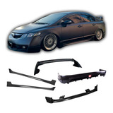 Kit Mugen Civic 09-11 Alerón Faldones Difusor Lip Premium