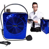 Caixa De Som Com Microfone Kit Professor Amplificador Voz Fm